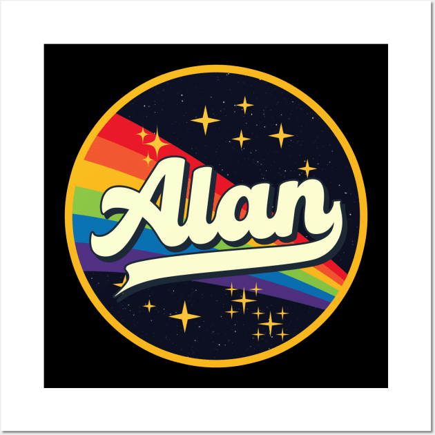 Alan // Rainbow In Space Vintage Style Wall Art by LMW Art